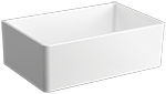 Nova Europa Reversible Apron Single 30" White Fireclay Kirchen Sink w/Center Drain by Chemcore Industries