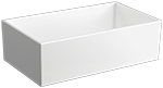 Nova Europa Reversible Apron Single 33" White Fireclay Kirchen Sink w/Offset Drain by Chemcore Industries