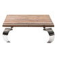 NovaSolo Barca 39" Square Natural Boat Wood Square Coffee Table With Clear Coat