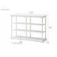 NovaSolo Bordeaux 63" Distressed White Mahogany Kitchen Shelving Unit With 6 Mahogany Boxes