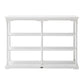 NovaSolo Bordeaux 63" Distressed White Mahogany Kitchen Shelving Unit With 6 Mahogany Boxes