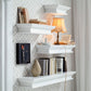 NovaSolo Halifax 16" White Floating Wall Shelf
