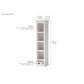 NovaSolo Halifax 20" Classic White Mahogany Bookshelf Cabinet With 4 Shelves & 1 Drawer