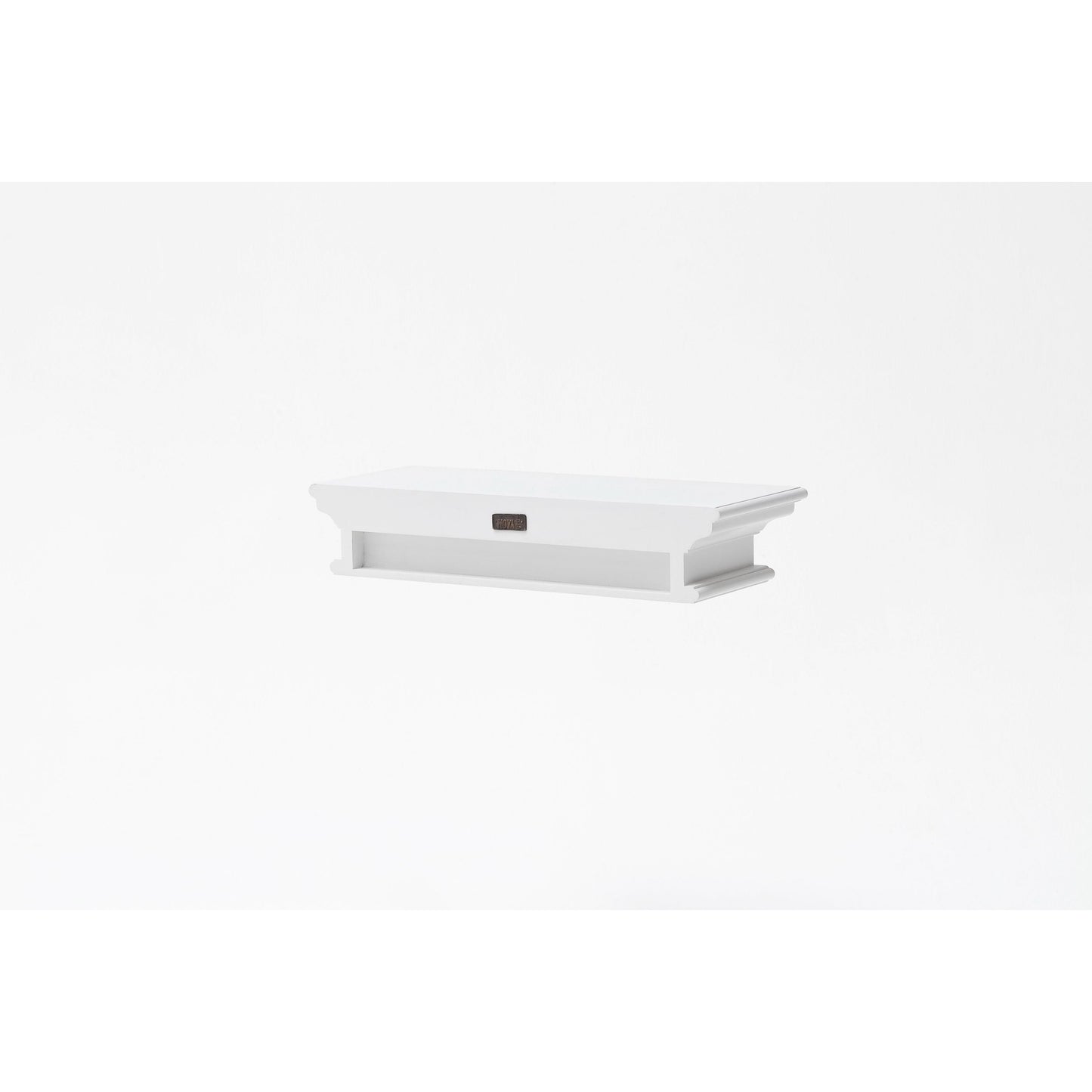 NovaSolo Halifax 24" Classic White Mahogany Floating Wall Shelf