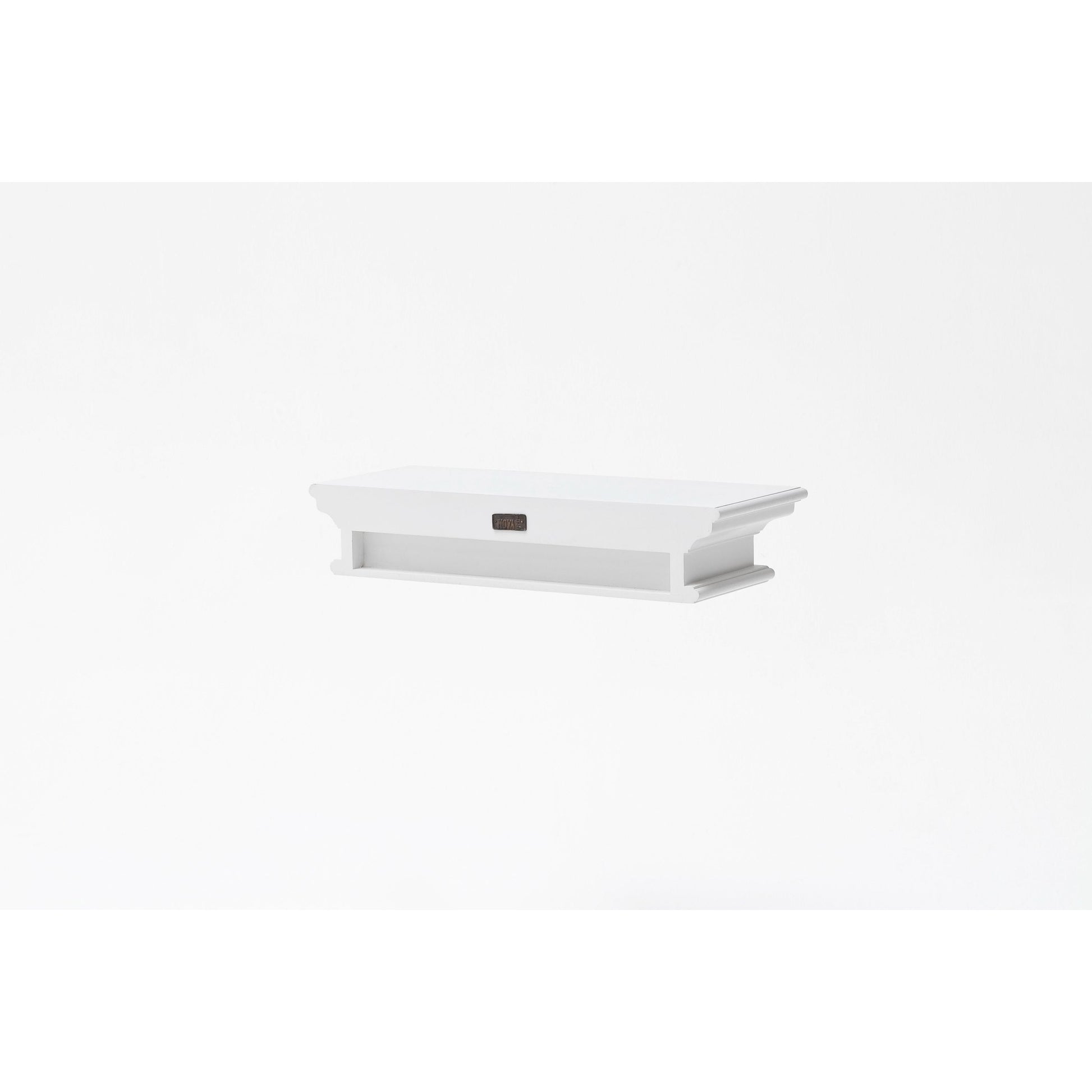 NovaSolo Halifax 24" Classic White Mahogany Floating Wall Shelf