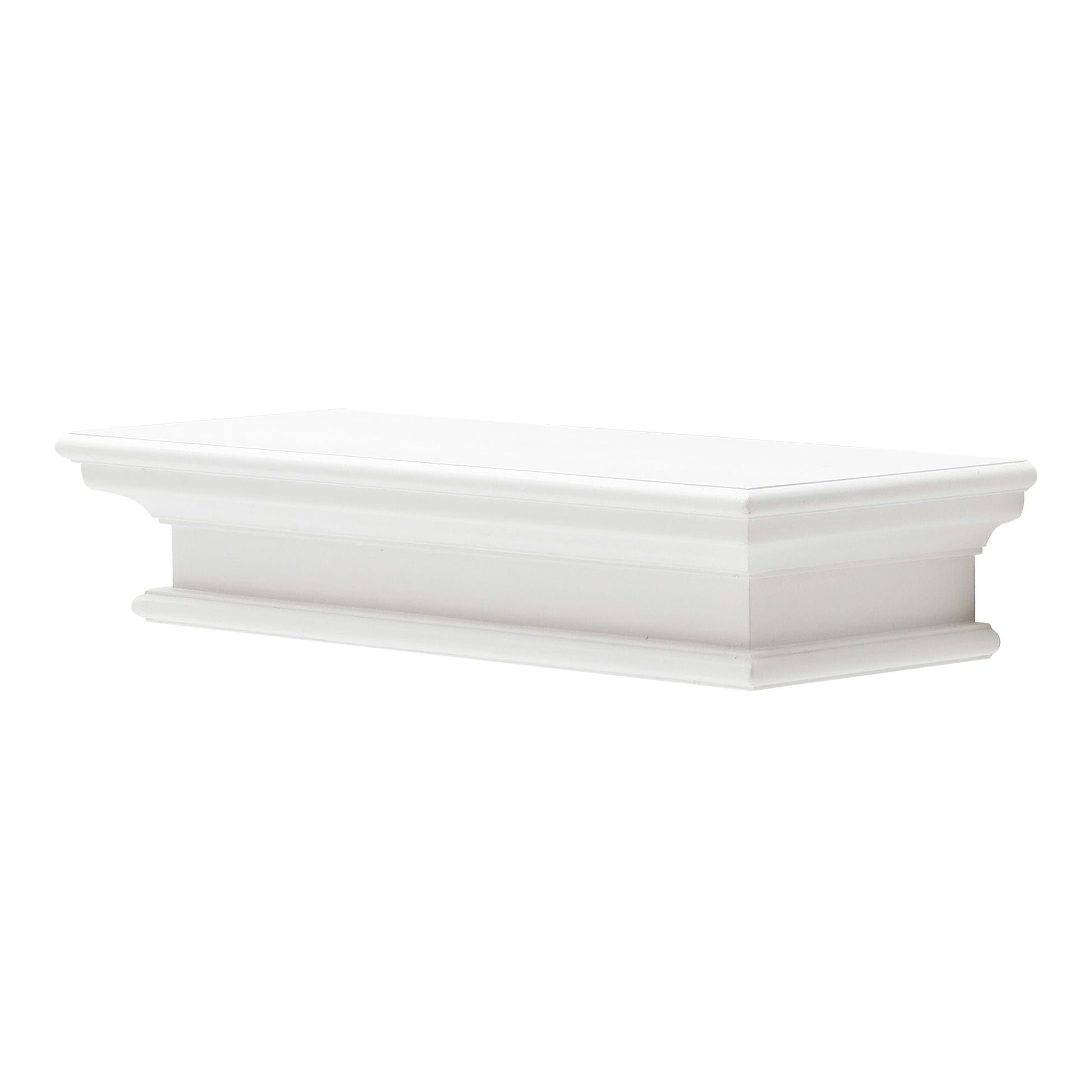 NovaSolo Halifax 24" Classic White Mahogany Floating Wall Shelf