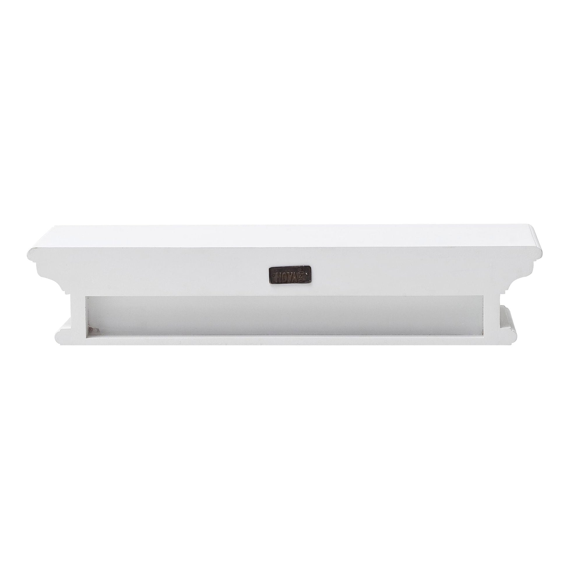 NovaSolo Halifax 24" Classic White Mahogany Floating Wall Shelf