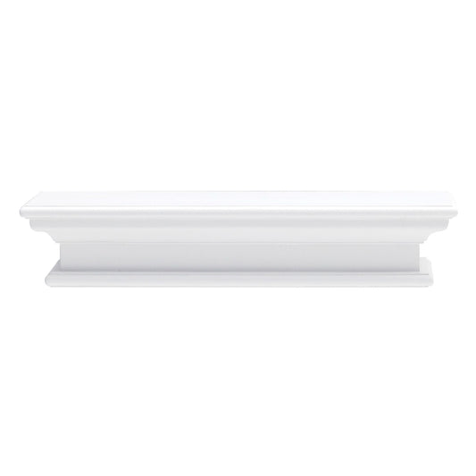 NovaSolo Halifax 24" Classic White Mahogany Floating Wall Shelf