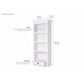 NovaSolo Halifax 32" Classic White Mahogany Display Cabinet With 4 Shelves & 1 Drawer