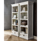 NovaSolo Halifax 32" Classic White Mahogany Display Cabinet With 4 Shelves & 1 Drawer