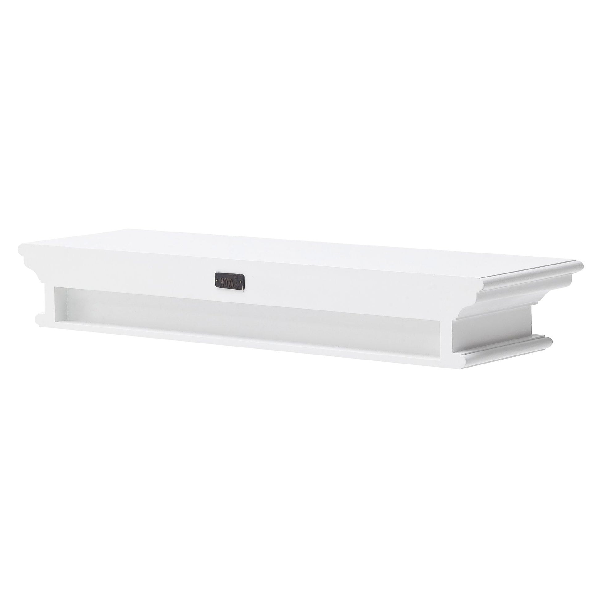 NovaSolo Halifax 32" Classic White Mahogany Floating Wall Shelf