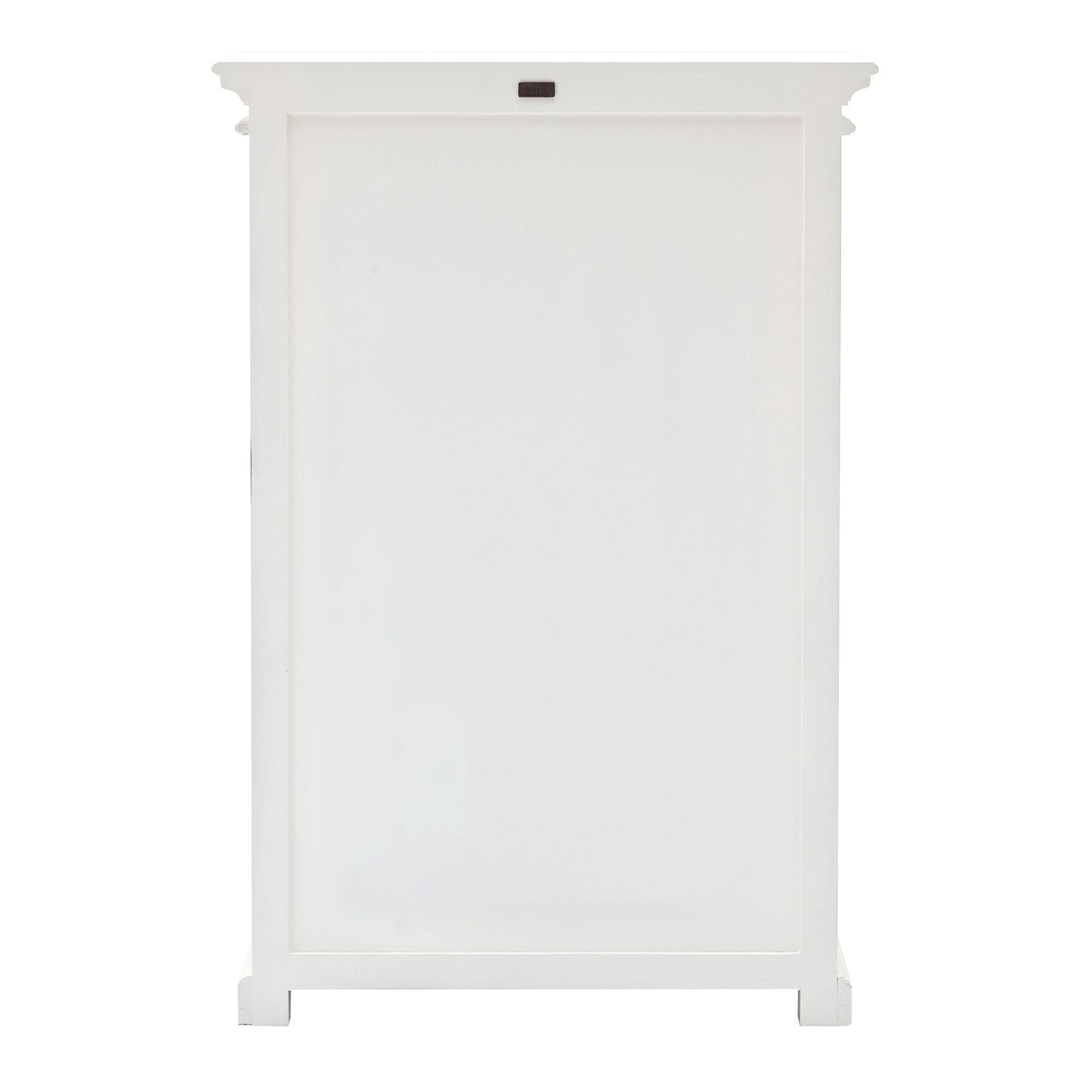 NovaSolo Halifax 35" Classic White Mahogany 2-Level Display Cabinet With 4 Glass Doors