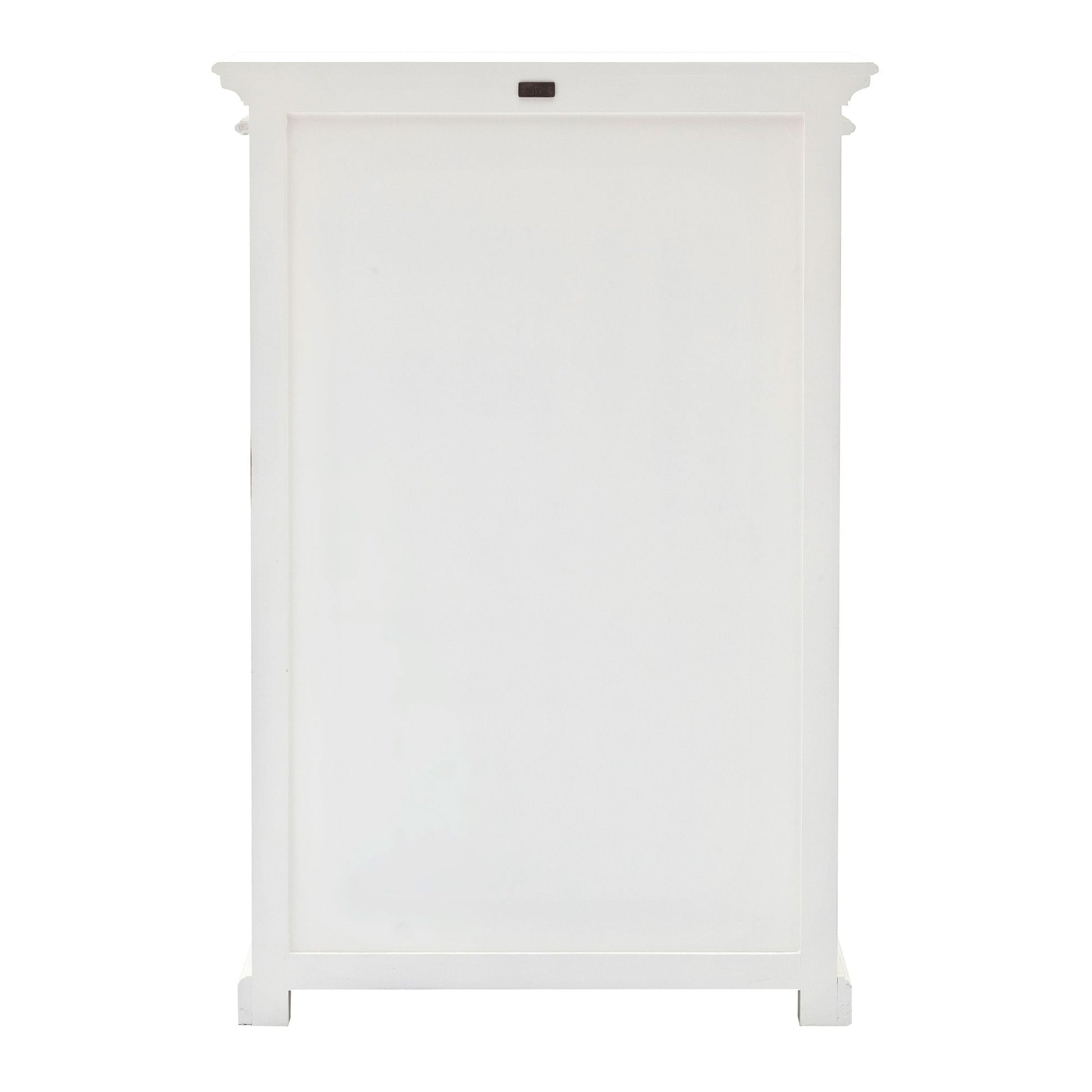 NovaSolo Halifax 35" Classic White Mahogany 2-Level Display Cabinet With 4 Glass Doors