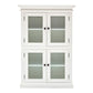 NovaSolo Halifax 35" Classic White Mahogany 2-Level Display Cabinet With 4 Glass Doors