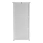 NovaSolo Halifax 35" Classic White Mahogany 3-Level Display Cabinet With 6 Glass Doors