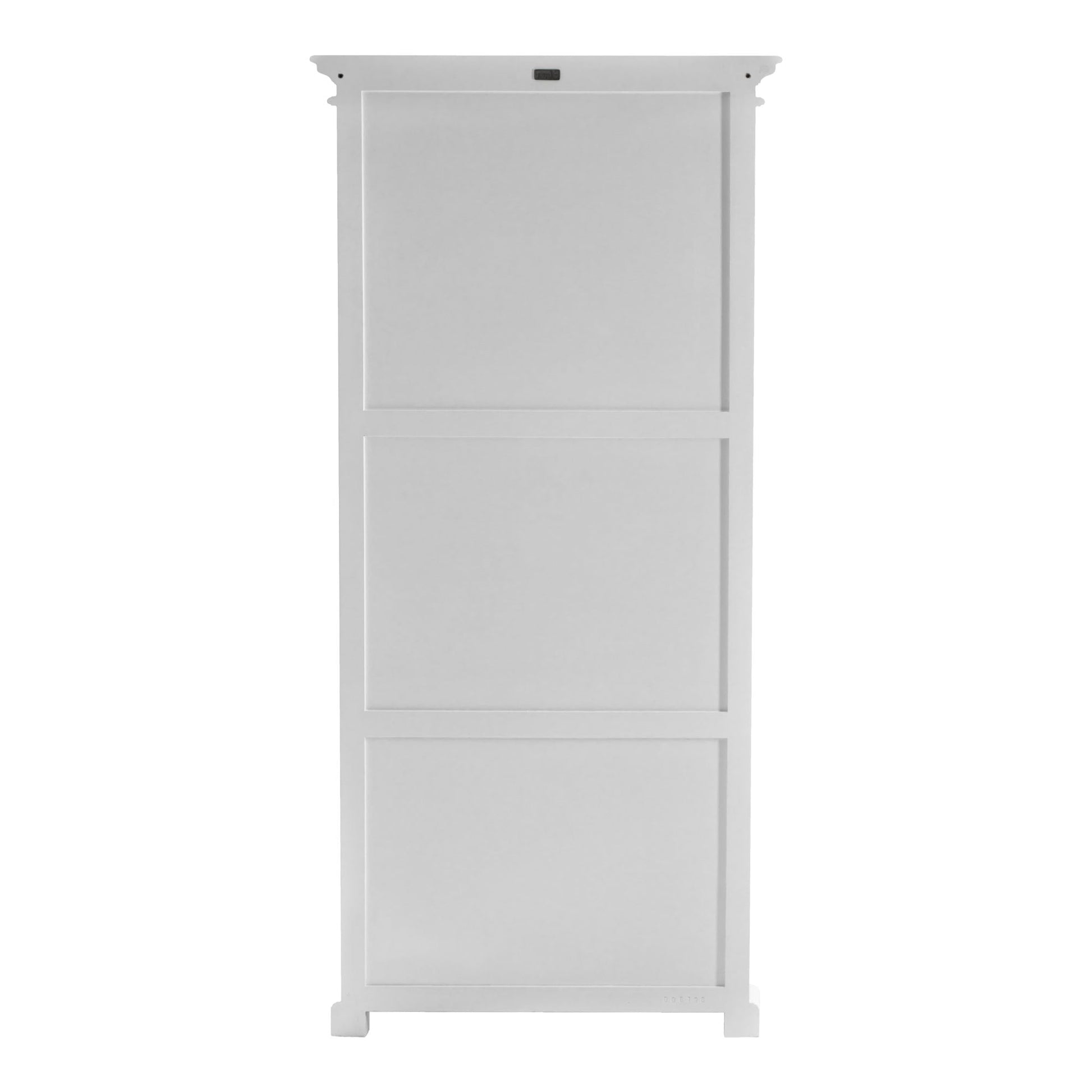 NovaSolo Halifax 35" Classic White Mahogany 3-Level Display Cabinet With 6 Glass Doors