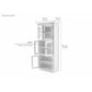 NovaSolo Halifax 35" Classic White Mahogany 3-Level Display Cabinet With 6 Glass Doors