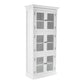 NovaSolo Halifax 35" Classic White Mahogany 3-Level Display Cabinet With 6 Glass Doors