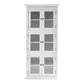 NovaSolo Halifax 35" Classic White Mahogany 3-Level Display Cabinet With 6 Glass Doors