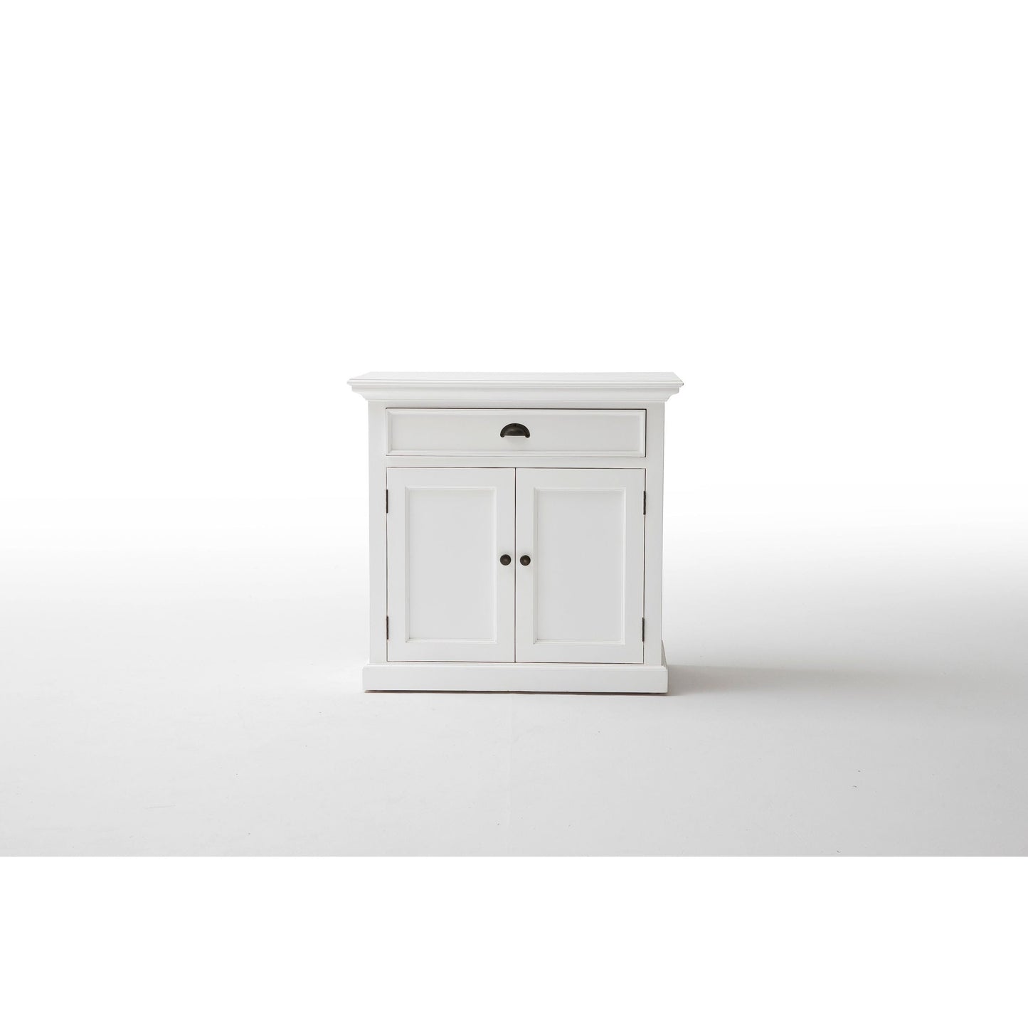 NovaSolo Halifax 35" Classic White Mahogany Buffet With 2 Doors & 1 Drawer