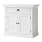 NovaSolo Halifax 35" Classic White Mahogany Buffet With 2 Doors & 1 Drawer