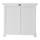 NovaSolo Halifax 35" Classic White Mahogany Buffet With 2 Drawers & 4 Rattan Baskets