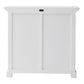 NovaSolo Halifax 35" Classic White Mahogany Buffet With 2 Drawers & 4 Rattan Baskets