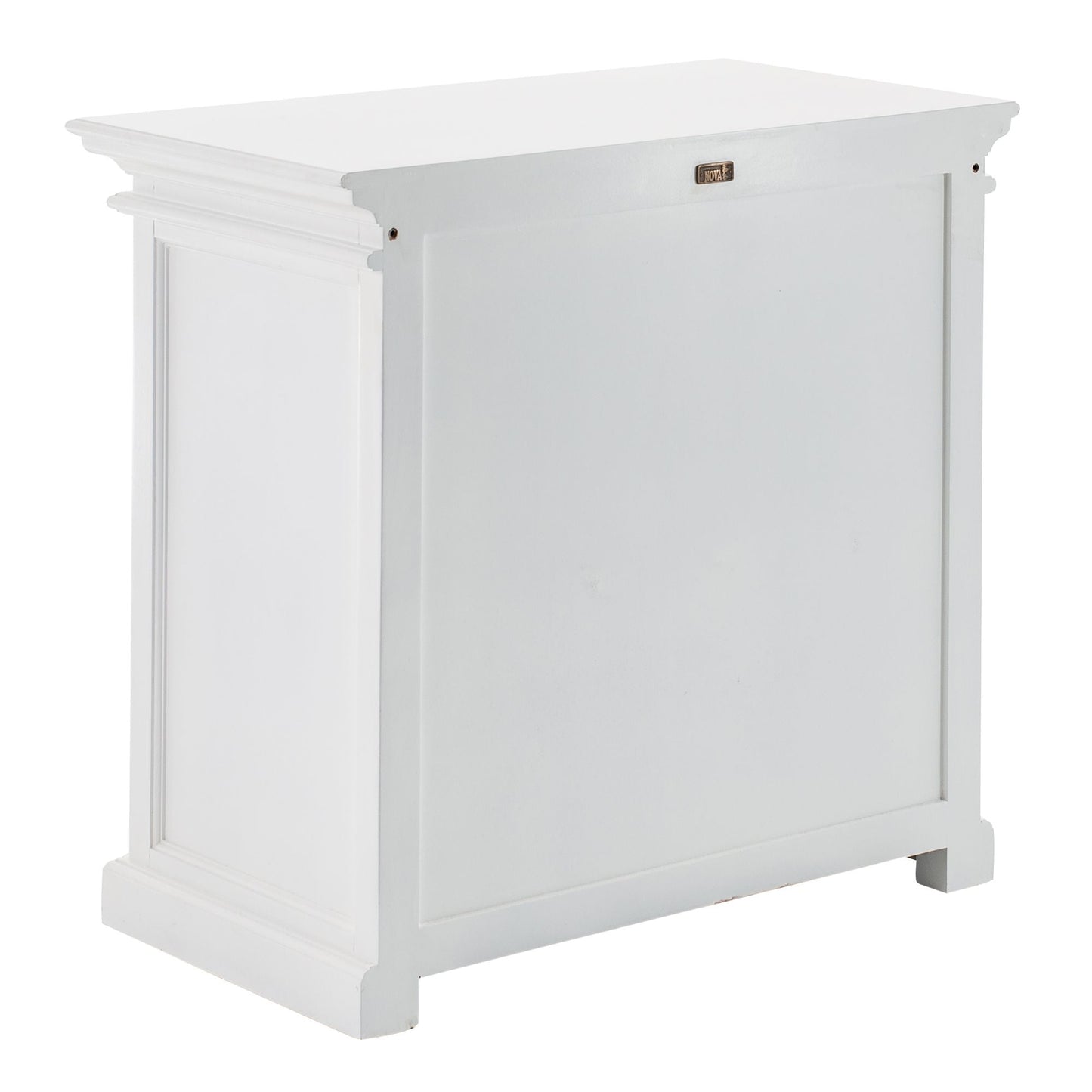 NovaSolo Halifax 35" Classic White Mahogany Display Buffet With 2 Glass Doors