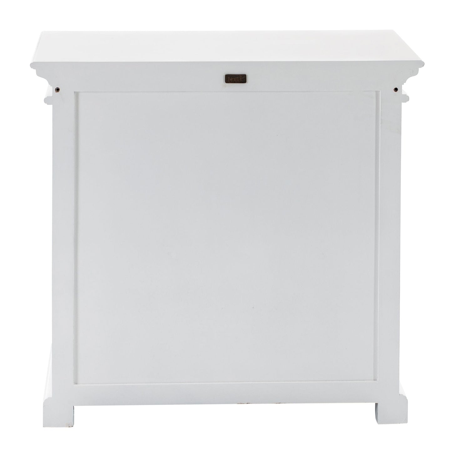 NovaSolo Halifax 35" Classic White Mahogany Display Buffet With 2 Glass Doors