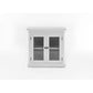 NovaSolo Halifax 35" Classic White Mahogany Display Buffet With 2 Glass Doors