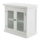 NovaSolo Halifax 35" Classic White Mahogany Display Buffet With 2 Glass Doors