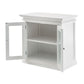 NovaSolo Halifax 35" Classic White Mahogany Display Buffet With 2 Glass Doors