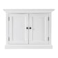 NovaSolo Halifax 35" Classic White Mahogany Single-Bay Hutch Cabinet With 2 Doors & 5 Shelves