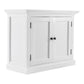 NovaSolo Halifax 35" Classic White Mahogany Single-Bay Hutch Cabinet With 2 Doors & 5 Shelves