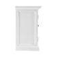 NovaSolo Halifax 35" Classic White Mahogany Single-Bay Hutch Cabinet With 2 Doors & 5 Shelves