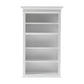 NovaSolo Halifax 35" Classic White Mahogany Single-Bay Hutch Cabinet With 2 Doors & 5 Shelves