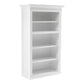 NovaSolo Halifax 35" Classic White Mahogany Single-Bay Hutch Cabinet With 2 Doors & 5 Shelves