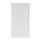 NovaSolo Halifax 35" Classic White Mahogany Single-Bay Hutch Cabinet With 2 Doors & 5 Shelves