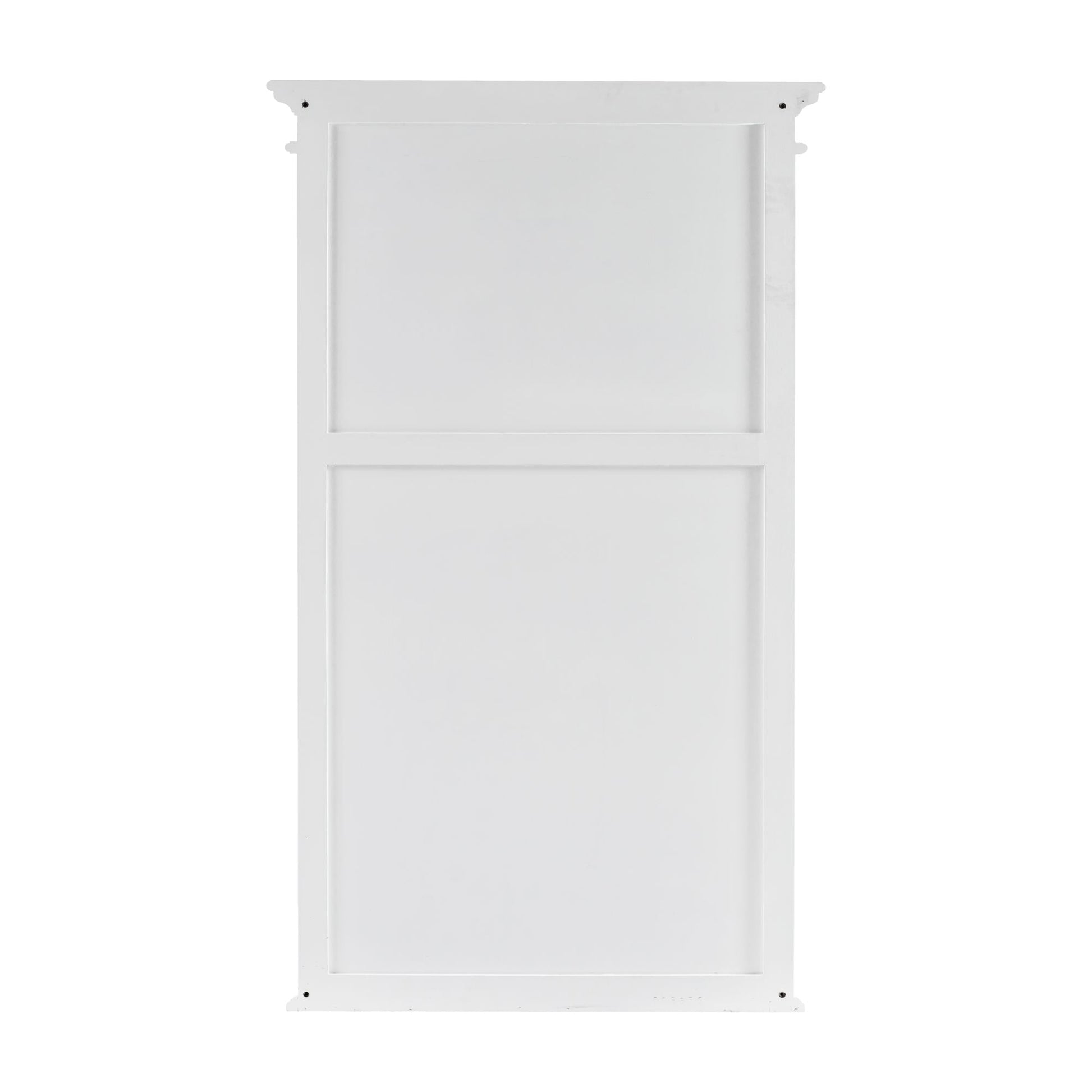 NovaSolo Halifax 35" Classic White Mahogany Single-Bay Hutch Cabinet With 2 Doors & 5 Shelves