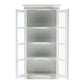 NovaSolo Halifax 40" Classic White Mahogany Display Cabinet With 2 Glass Doors