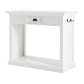 NovaSolo Halifax 41" x 20" Classic White Mahogany Kitchen Table With 2 Stools