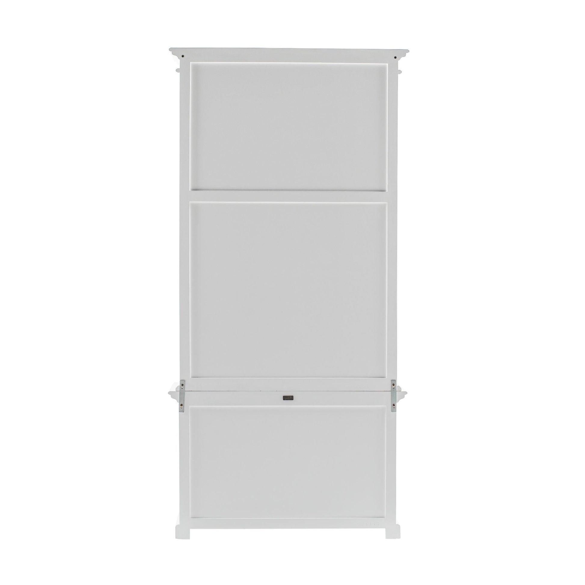 NovaSolo Halifax 44" Classic White Mahogany Hutch Cabinet With 2 Doors