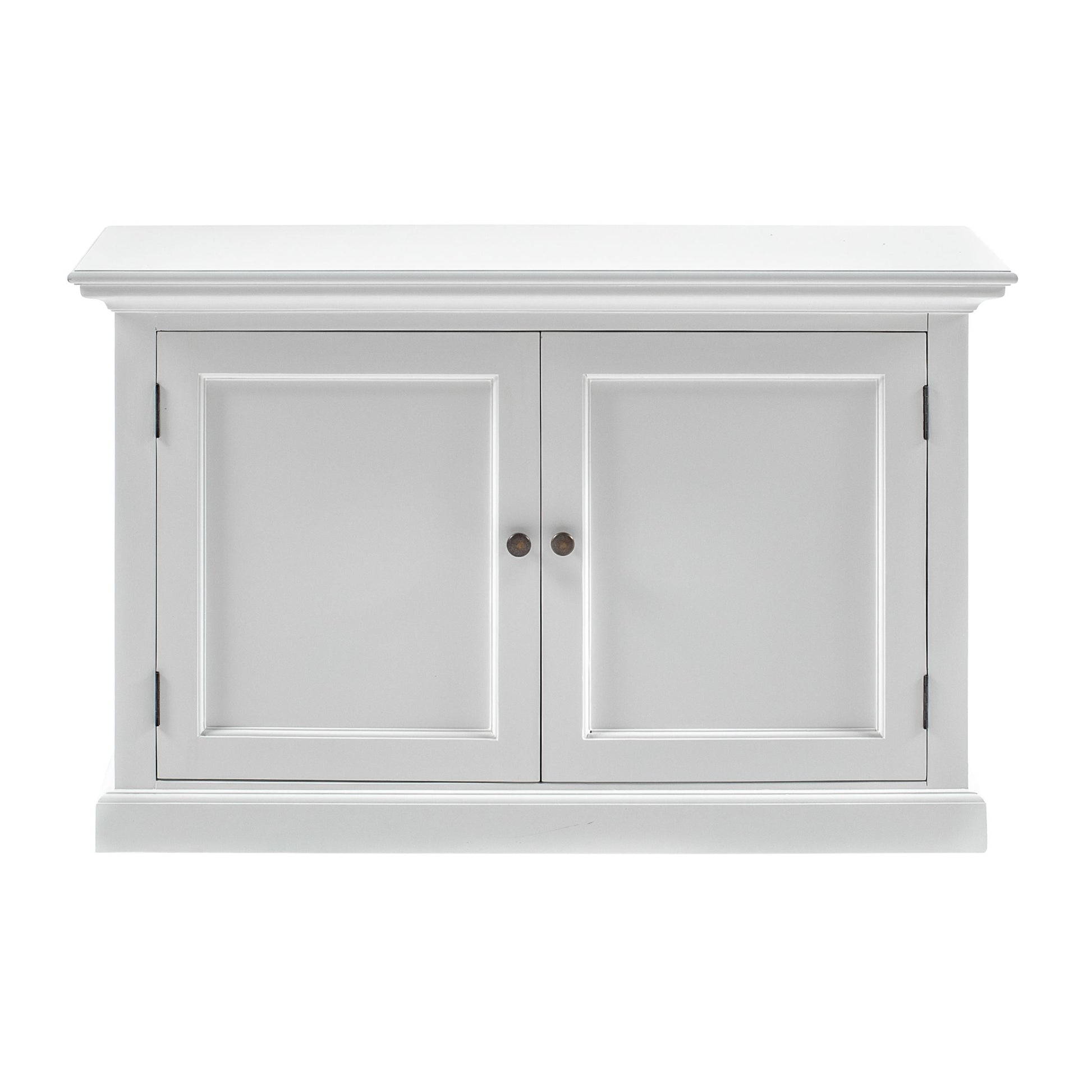 NovaSolo Halifax 44" Classic White Mahogany Hutch Cabinet With 2 Doors