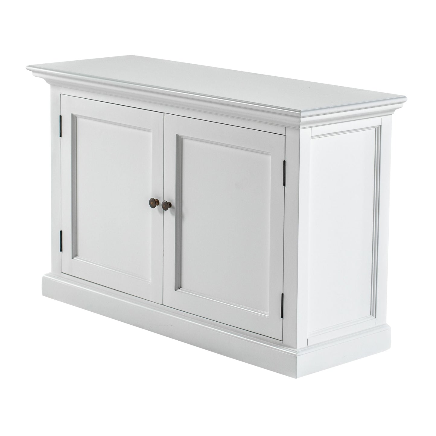 NovaSolo Halifax 44" Classic White Mahogany Hutch Cabinet With 2 Doors