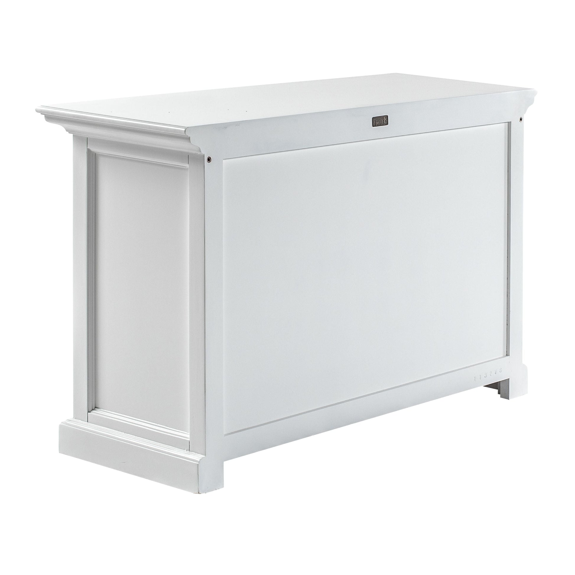 NovaSolo Halifax 44" Classic White Mahogany Hutch Cabinet With 2 Doors