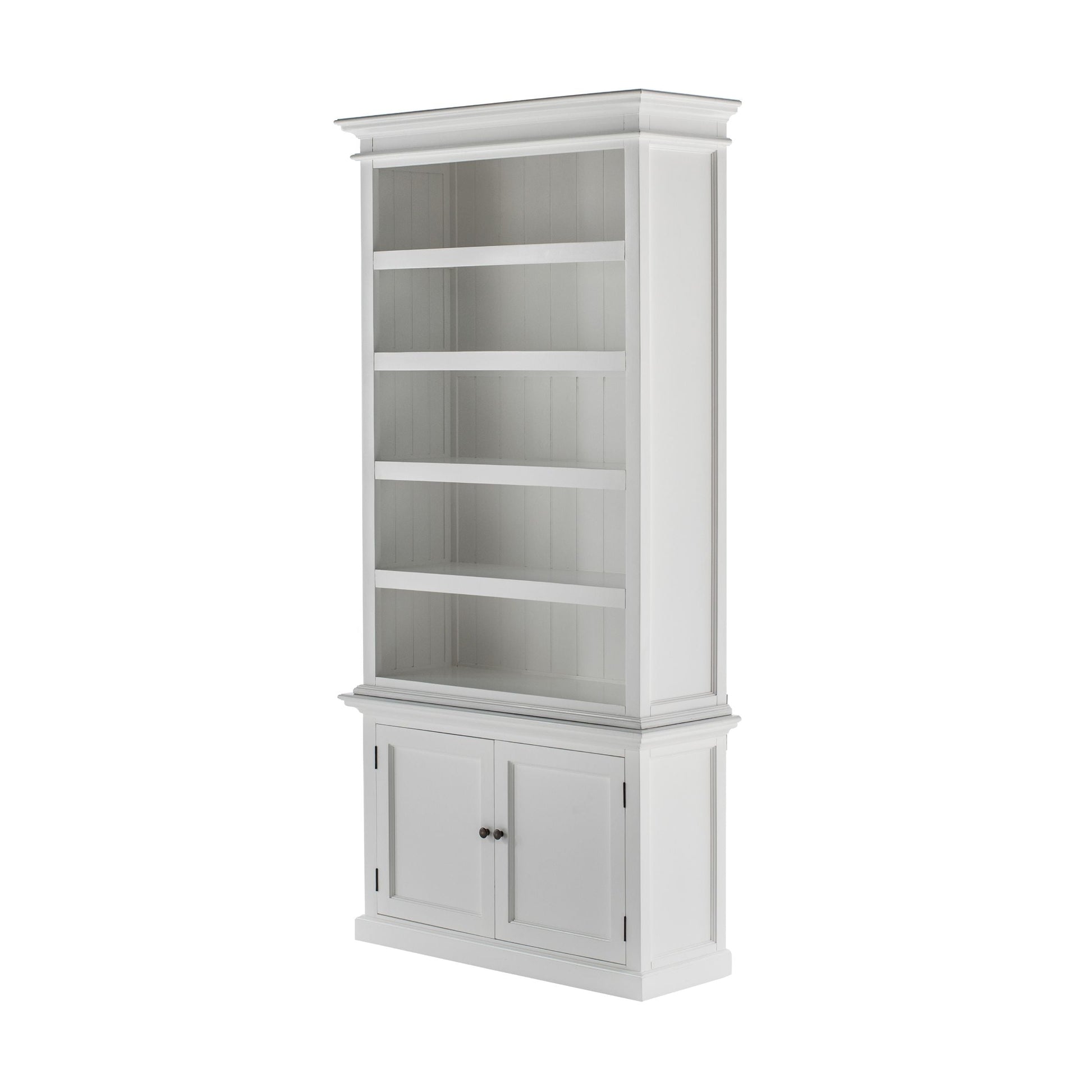 NovaSolo Halifax 44" Classic White Mahogany Hutch Cabinet With 2 Doors