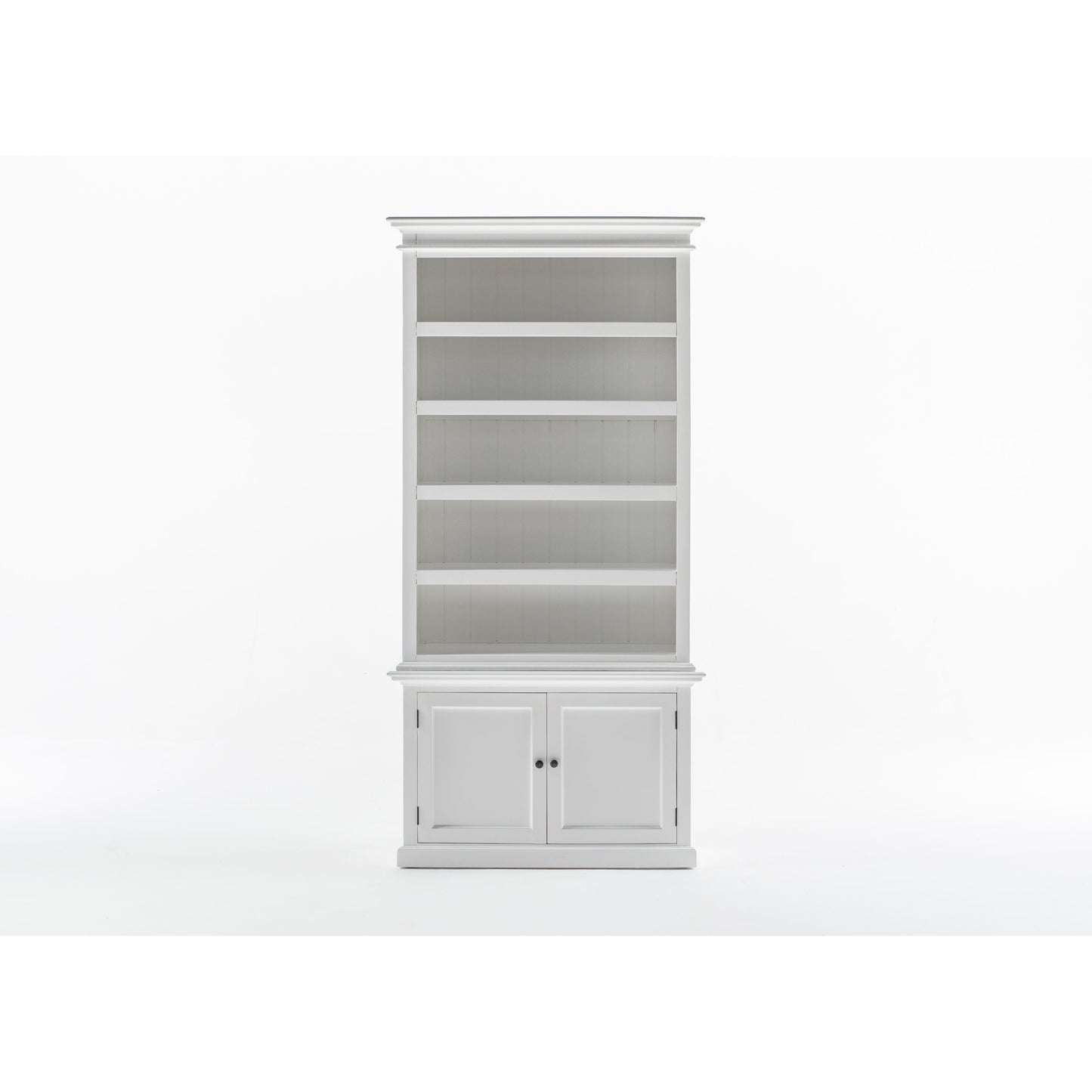 NovaSolo Halifax 44" Classic White Mahogany Hutch Cabinet With 2 Doors