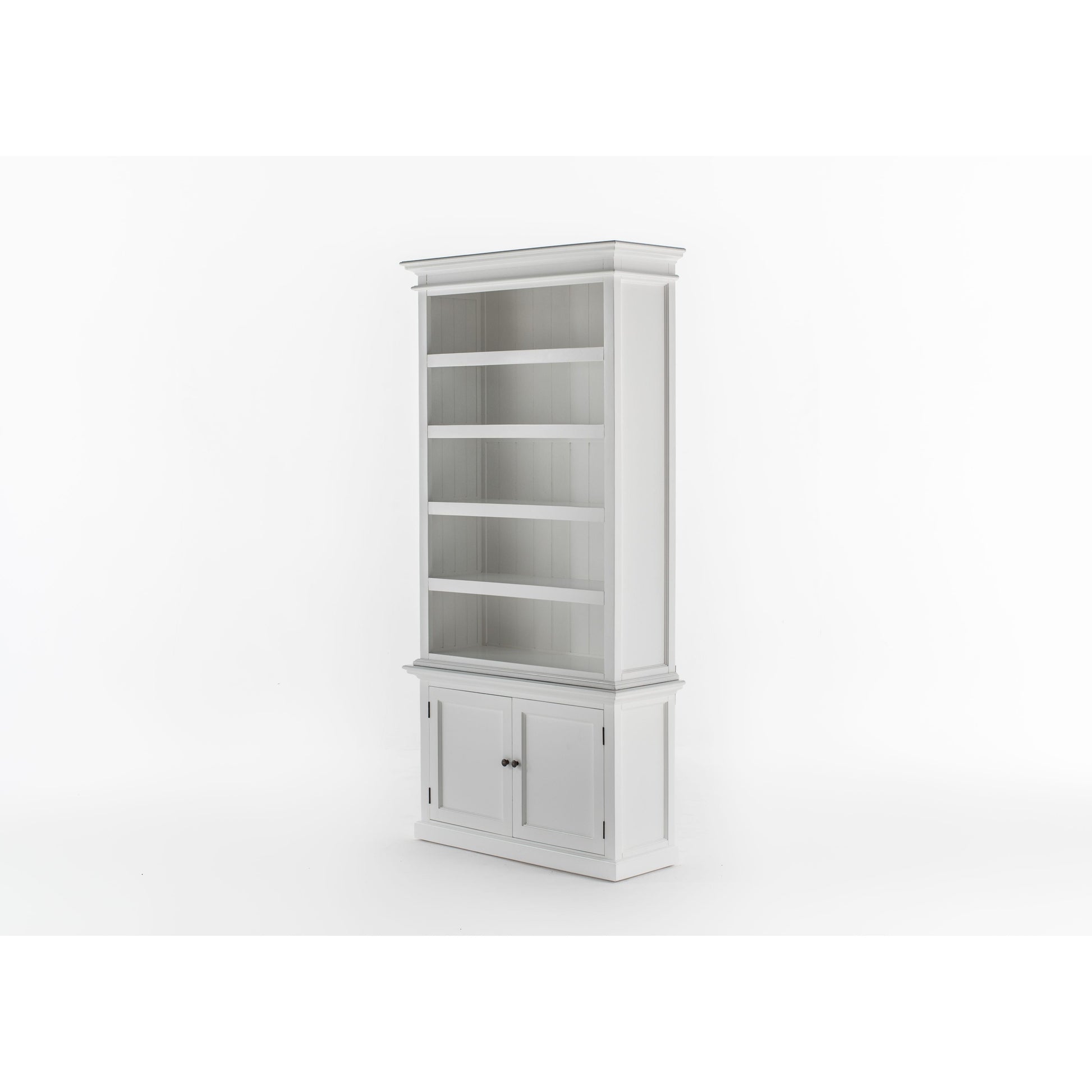 NovaSolo Halifax 44" Classic White Mahogany Hutch Cabinet With 2 Doors