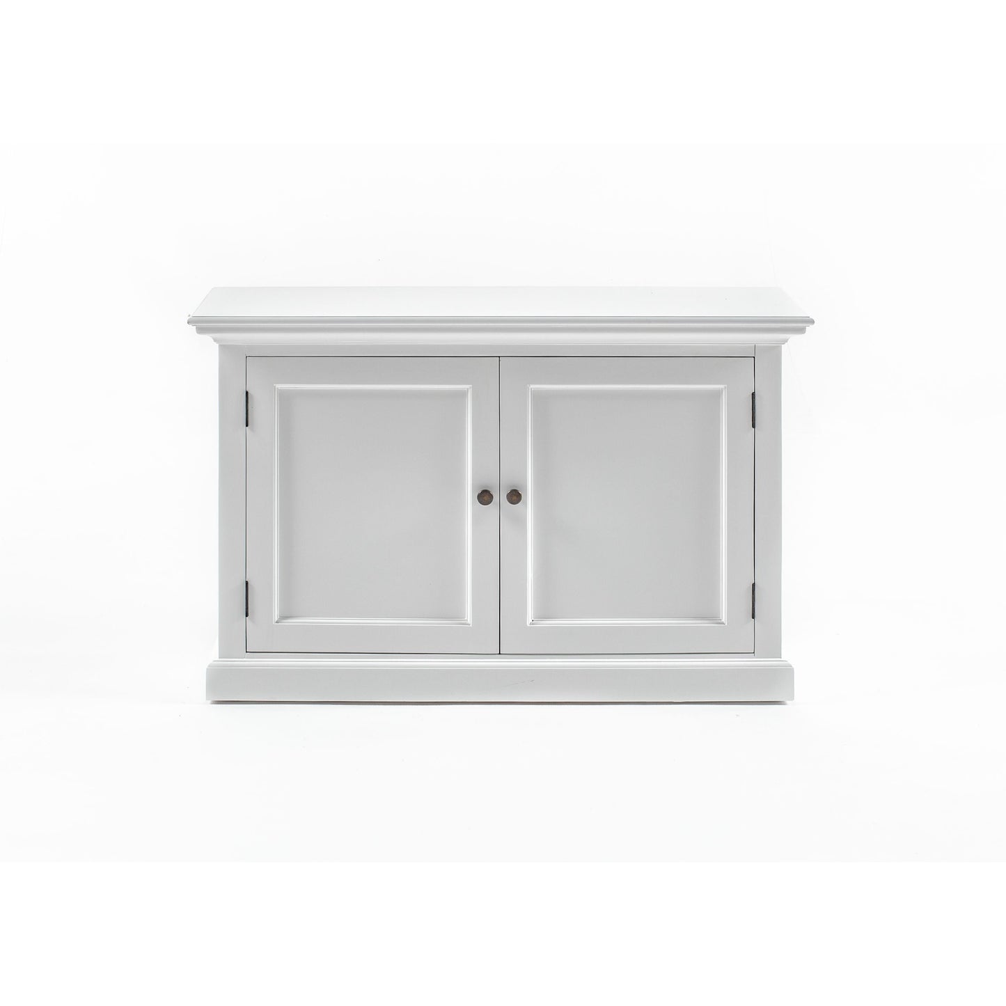 NovaSolo Halifax 44" Classic White Mahogany Hutch Cabinet With 2 Doors