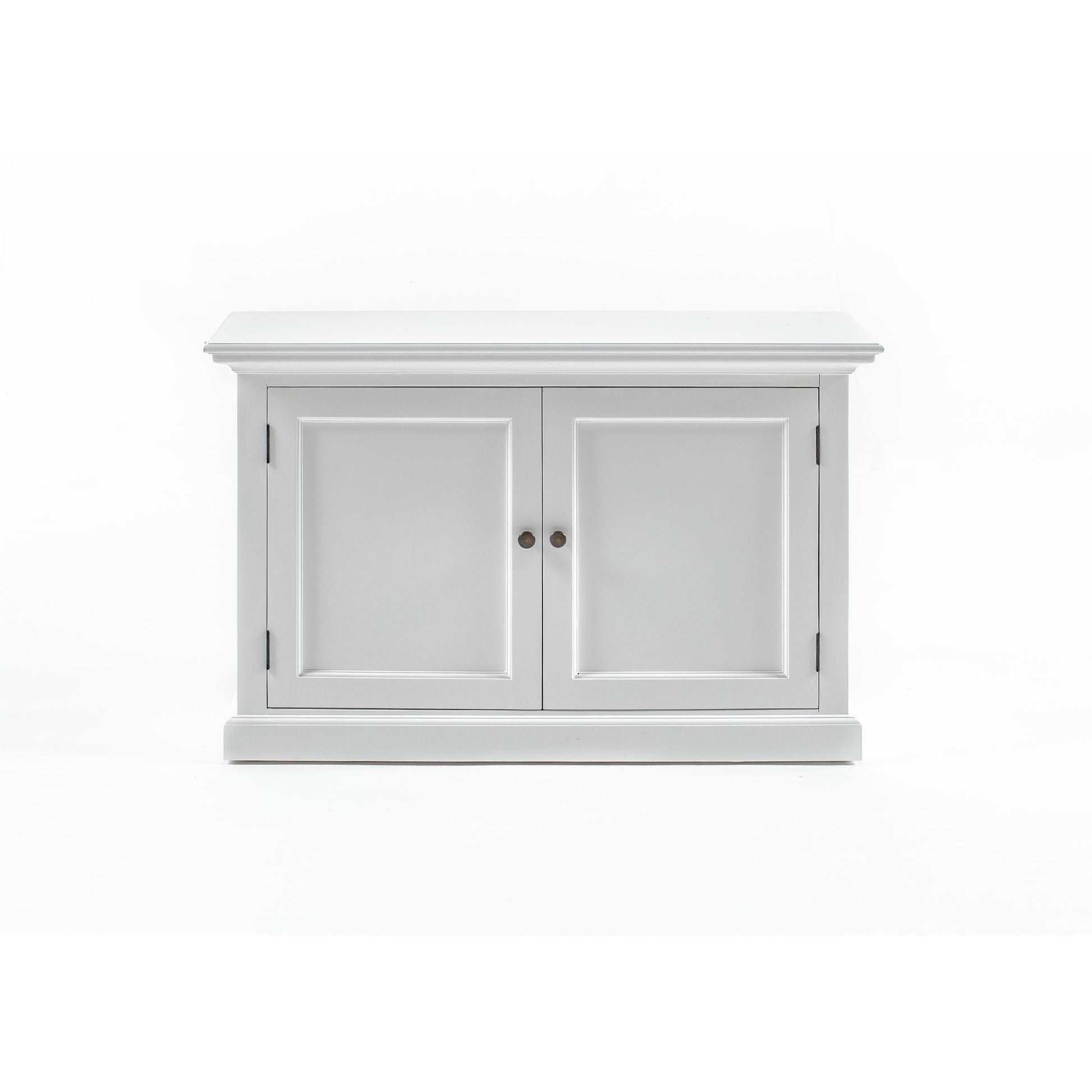 NovaSolo Halifax 44" Classic White Mahogany Hutch Cabinet With 2 Doors